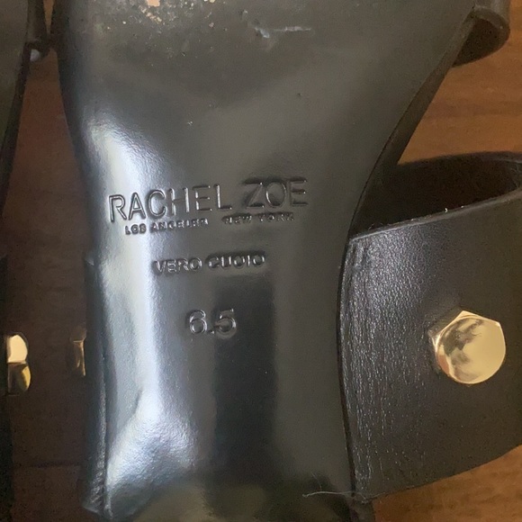 Gold studded Rachel Zoe leather sandals - Picture 5 of 7